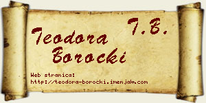 Teodora Borocki vizit kartica